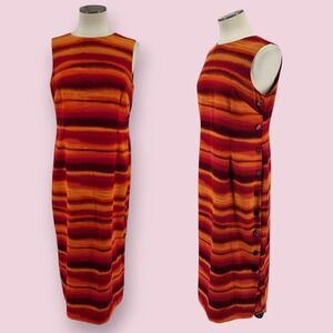 Vintage Maxi Dress Size 12 Southwestern Boho Western Festival Hippie Cruise